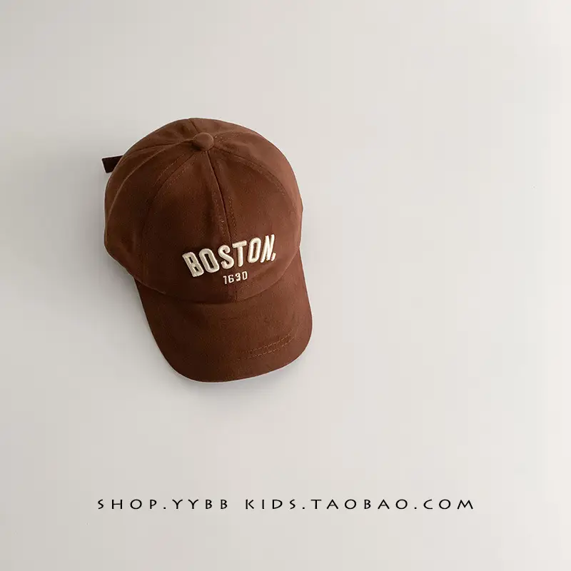 Boston 1980s Kids Baseball Cap Black - Image 3
