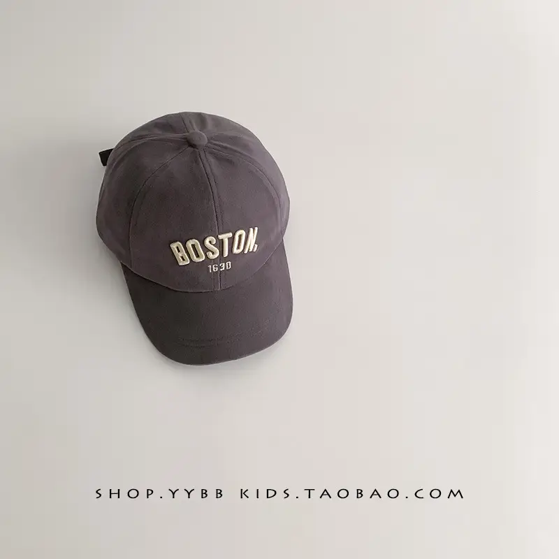 Boston 1980s Kids Baseball Cap Black - Image 4