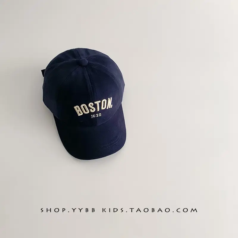 Boston 1980s Kids Baseball Cap Black - Image 5