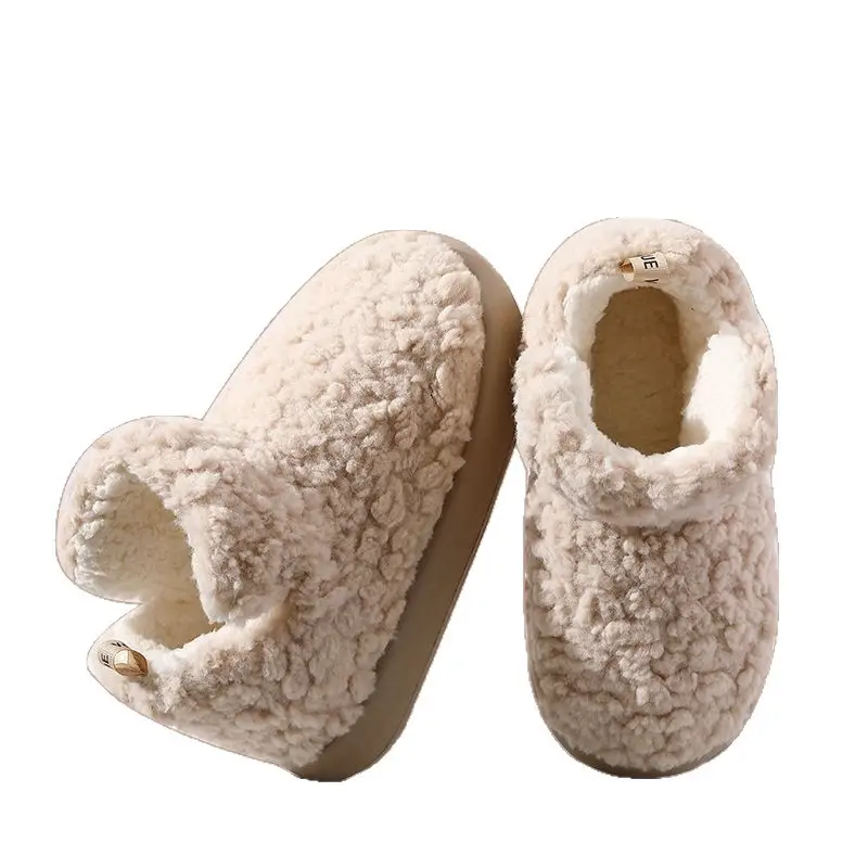 Autumn and Winter Cotton Slippers for Women, Warm Thick-Soled Home New Couple Plush Cotton Shoes for Men, Winter Wholesale - Image 12