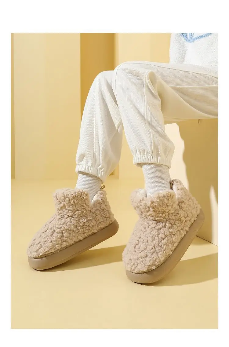 Autumn and Winter Cotton Slippers for Women, Warm Thick-Soled Home New Couple Plush Cotton Shoes for Men, Winter Wholesale — feature 19