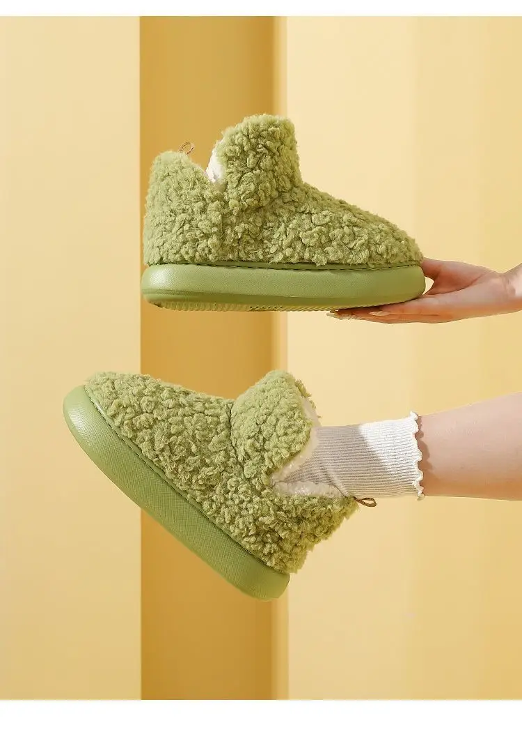 Autumn and Winter Cotton Slippers for Women, Warm Thick-Soled Home New Couple Plush Cotton Shoes for Men, Winter Wholesale — feature 21