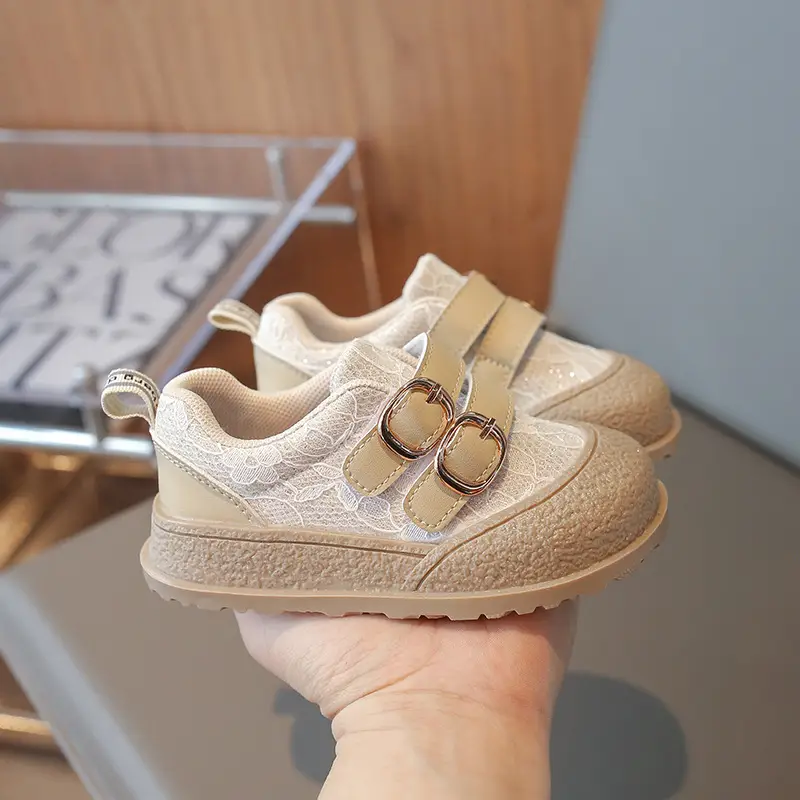 Girls Lace Mesh Toddler Shoes Soft Anti-Slip Sole