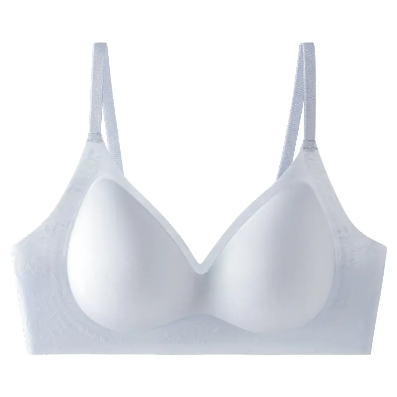 Fully Fixed, Light, Cool, Soft Support Underwear, Soft Sleep, Non-Magnetic Push-Up Side Lift Jelly Hole Cup Bra
