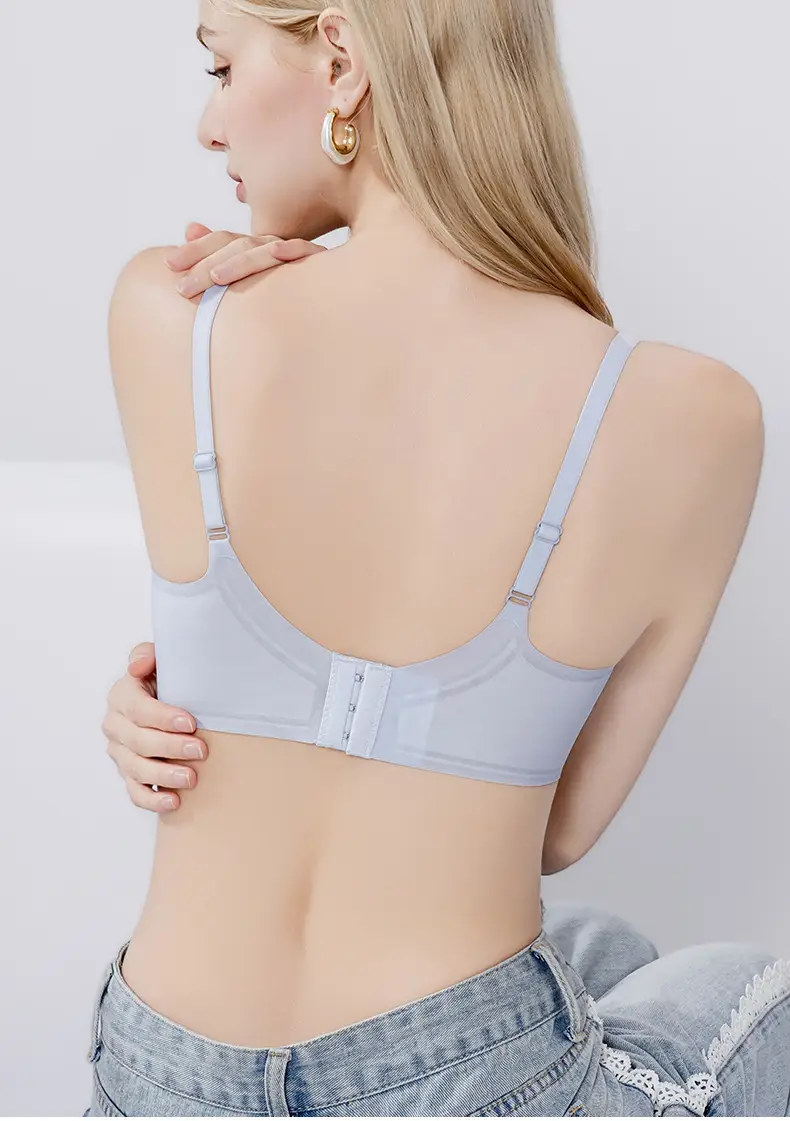 Fully Fixed, Light, Cool, Soft Support Underwear, Soft Sleep, Non-Magnetic Push-Up Side Lift Jelly Hole Cup Bra — feature 17