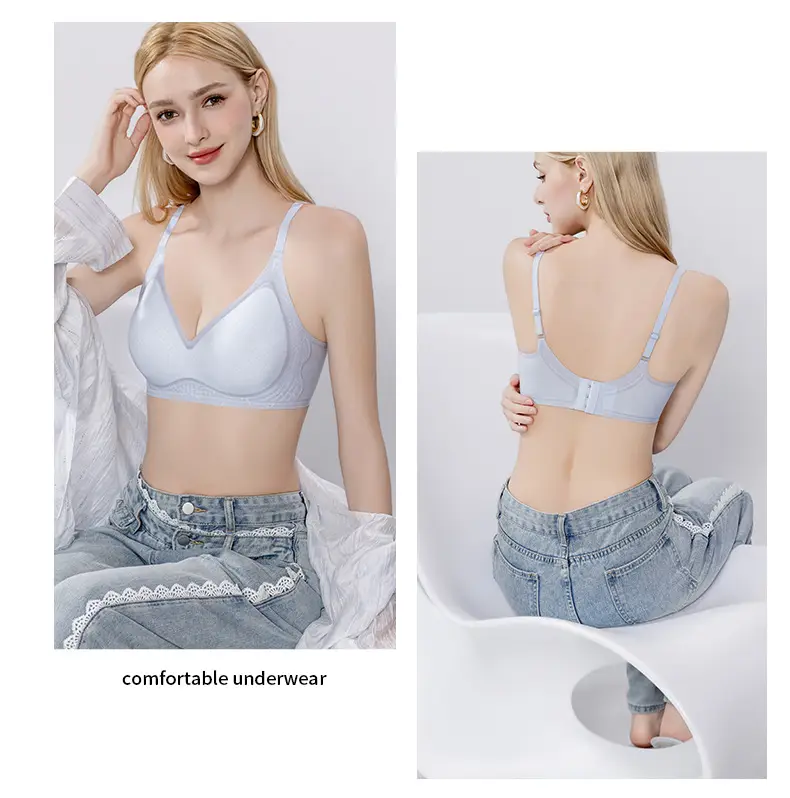 Fully Fixed, Light, Cool, Soft Support Underwear, Soft Sleep, Non-Magnetic Push-Up Side Lift Jelly Hole Cup Bra — feature 23