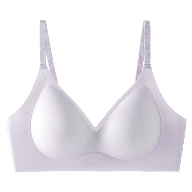 Fully Fixed, Light, Cool, Soft Support Underwear, Soft Sleep, Non-Magnetic Push-Up Side Lift Jelly Hole Cup Bra