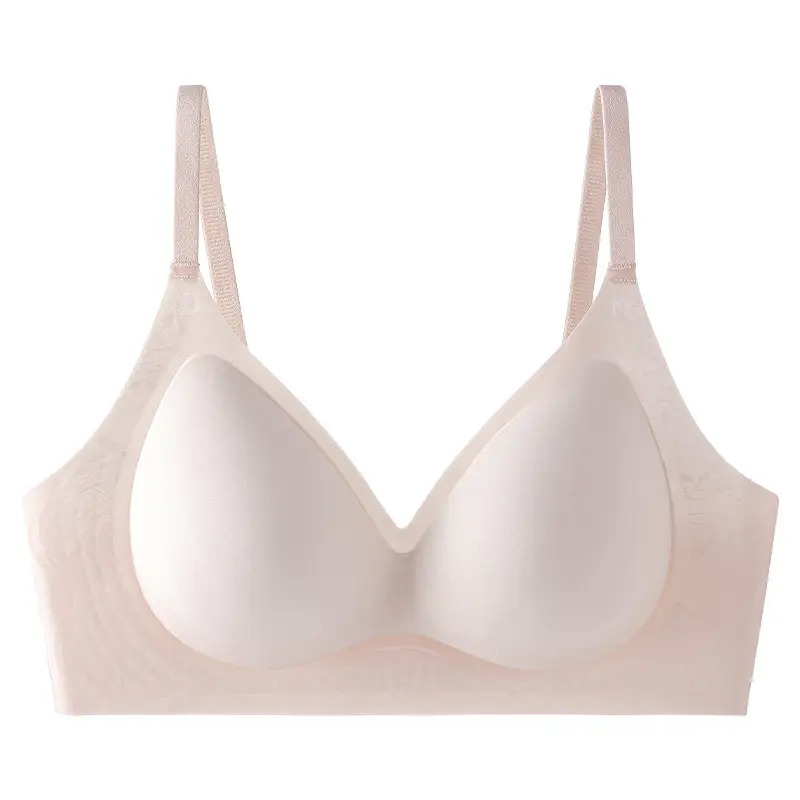 Fully Fixed, Light, Cool, Soft Support Underwear, Soft Sleep, Non-Magnetic Push-Up Side Lift Jelly Hole Cup Bra