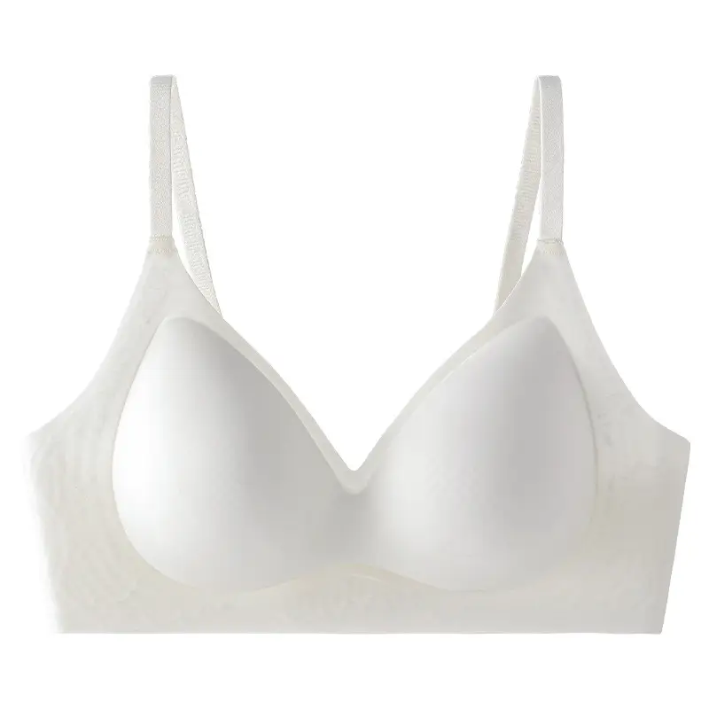 Fully Fixed, Light, Cool, Soft Support Underwear, Soft Sleep, Non-Magnetic Push-Up Side Lift Jelly Hole Cup Bra