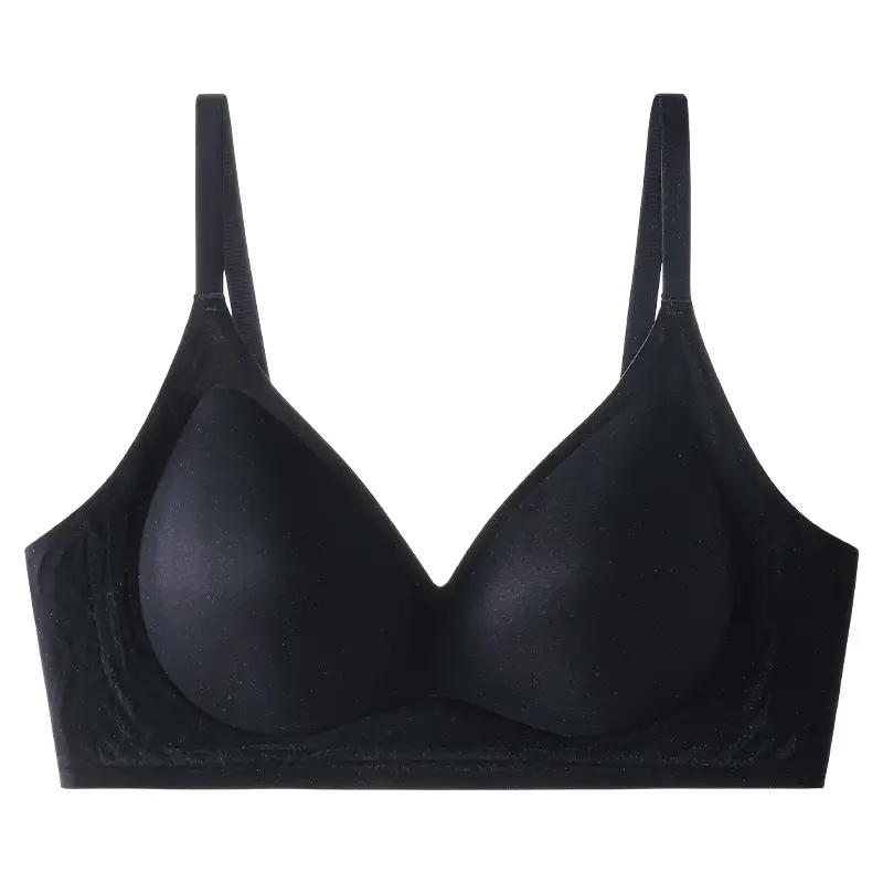 Fully Fixed, Light, Cool, Soft Support Underwear, Soft Sleep, Non-Magnetic Push-Up Side Lift Jelly Hole Cup Bra