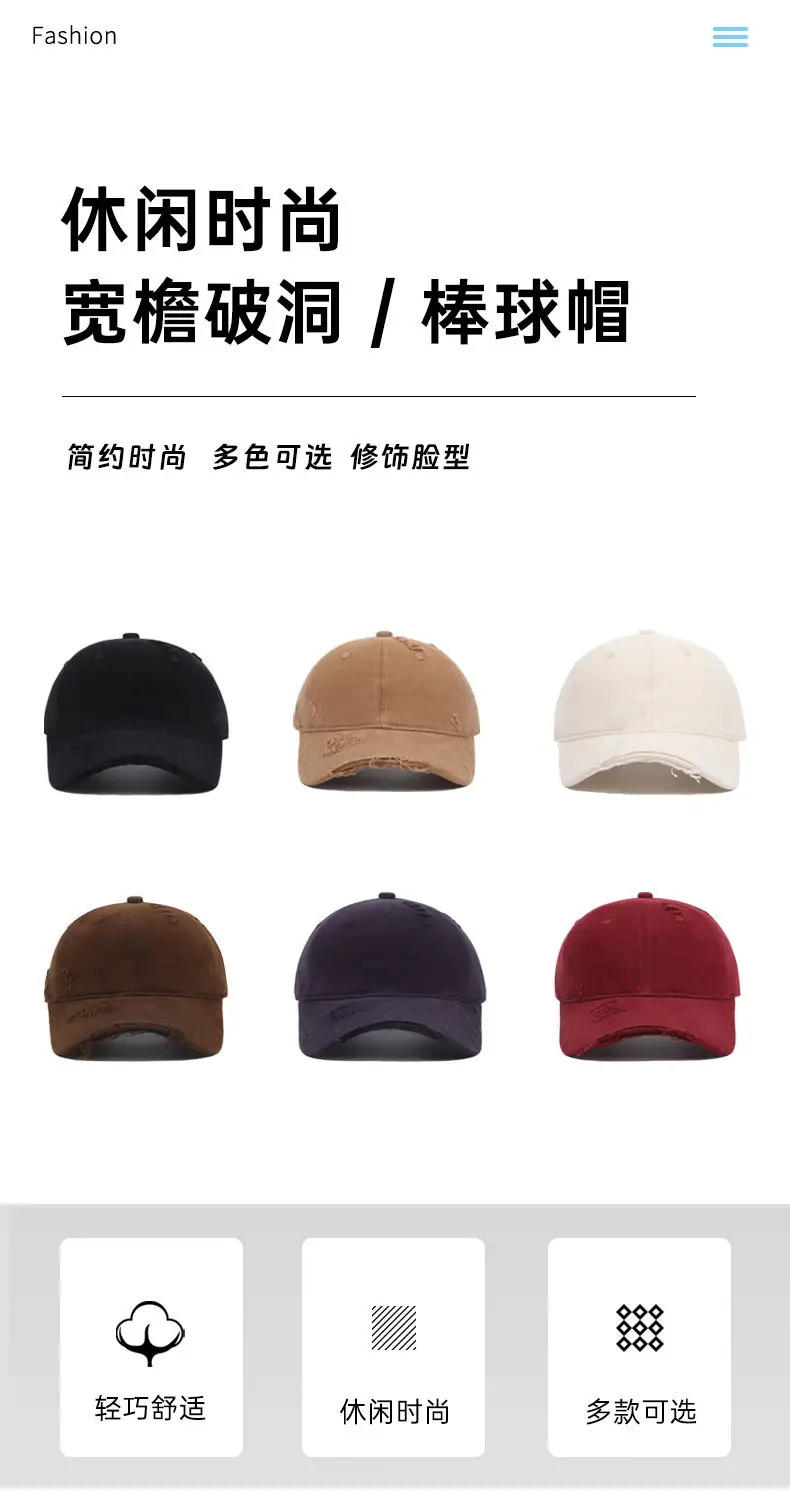 2025 Men Duckbill Cap Washed Soft Top Women's Outdoor Travel Baseball Cap — feature 2