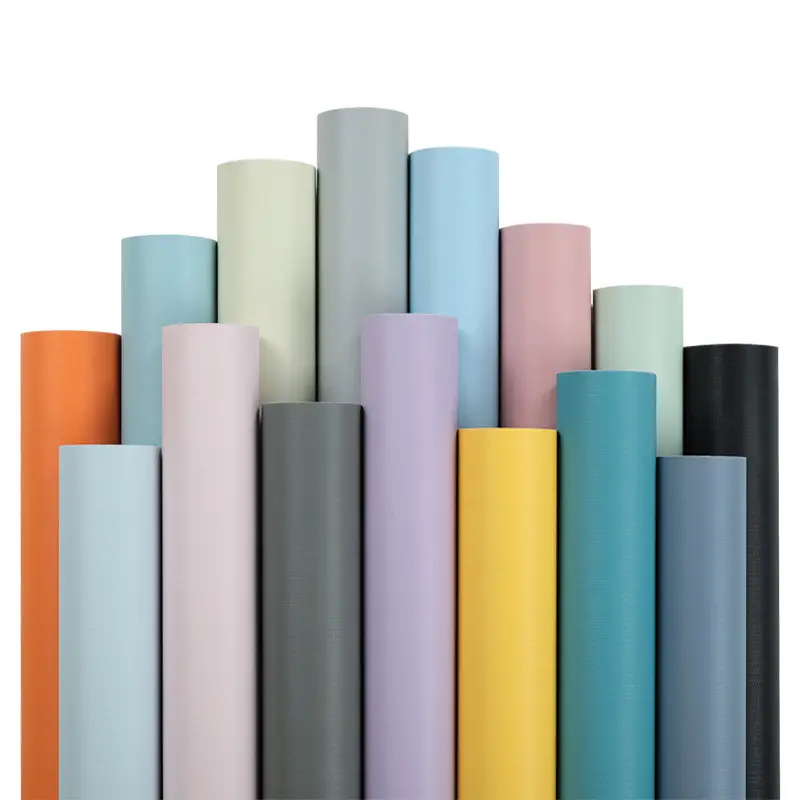 Aluminum Foil Base Solid Color Wallpaper Self-Adhesive Rental House Macaron Off-White Wallpaper Tv Background Wall Cloth Cabinet Sticker