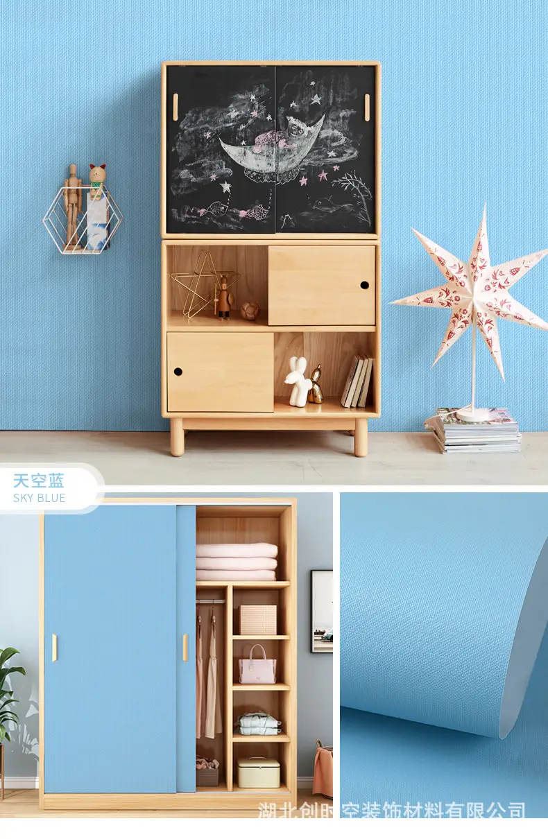 Aluminum Foil Base Solid Color Wallpaper Self-Adhesive Rental House Macaron Off-White Wallpaper Tv Background Wall Cloth Cabinet Sticker — feature 23