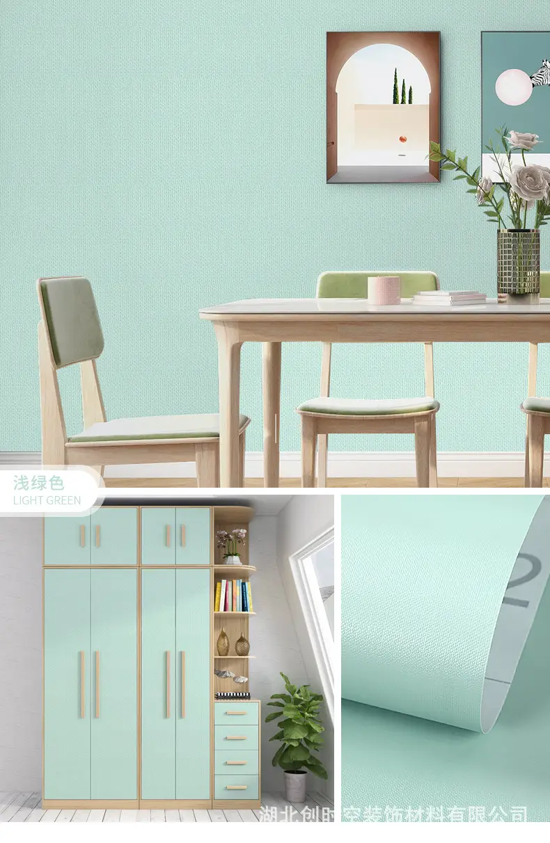 Aluminum Foil Base Solid Color Wallpaper Self-Adhesive Rental House Macaron Off-White Wallpaper Tv Background Wall Cloth Cabinet Sticker — feature 25
