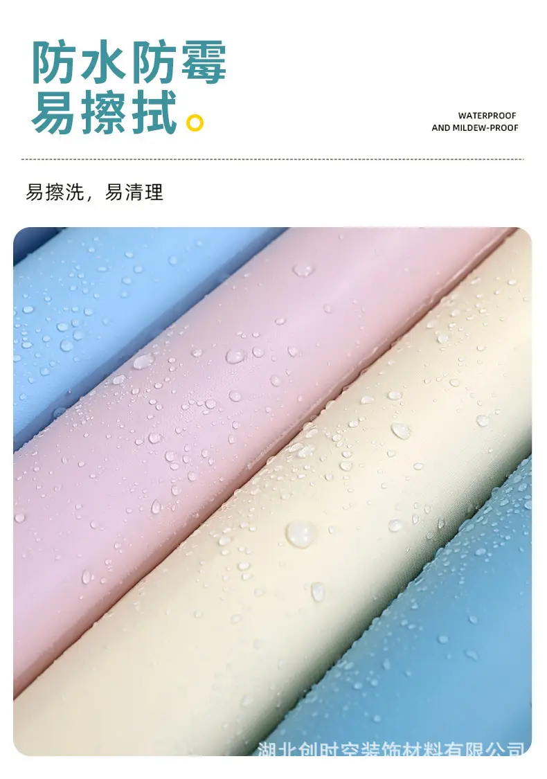 Aluminum Foil Base Solid Color Wallpaper Self-Adhesive Rental House Macaron Off-White Wallpaper Tv Background Wall Cloth Cabinet Sticker — feature 8