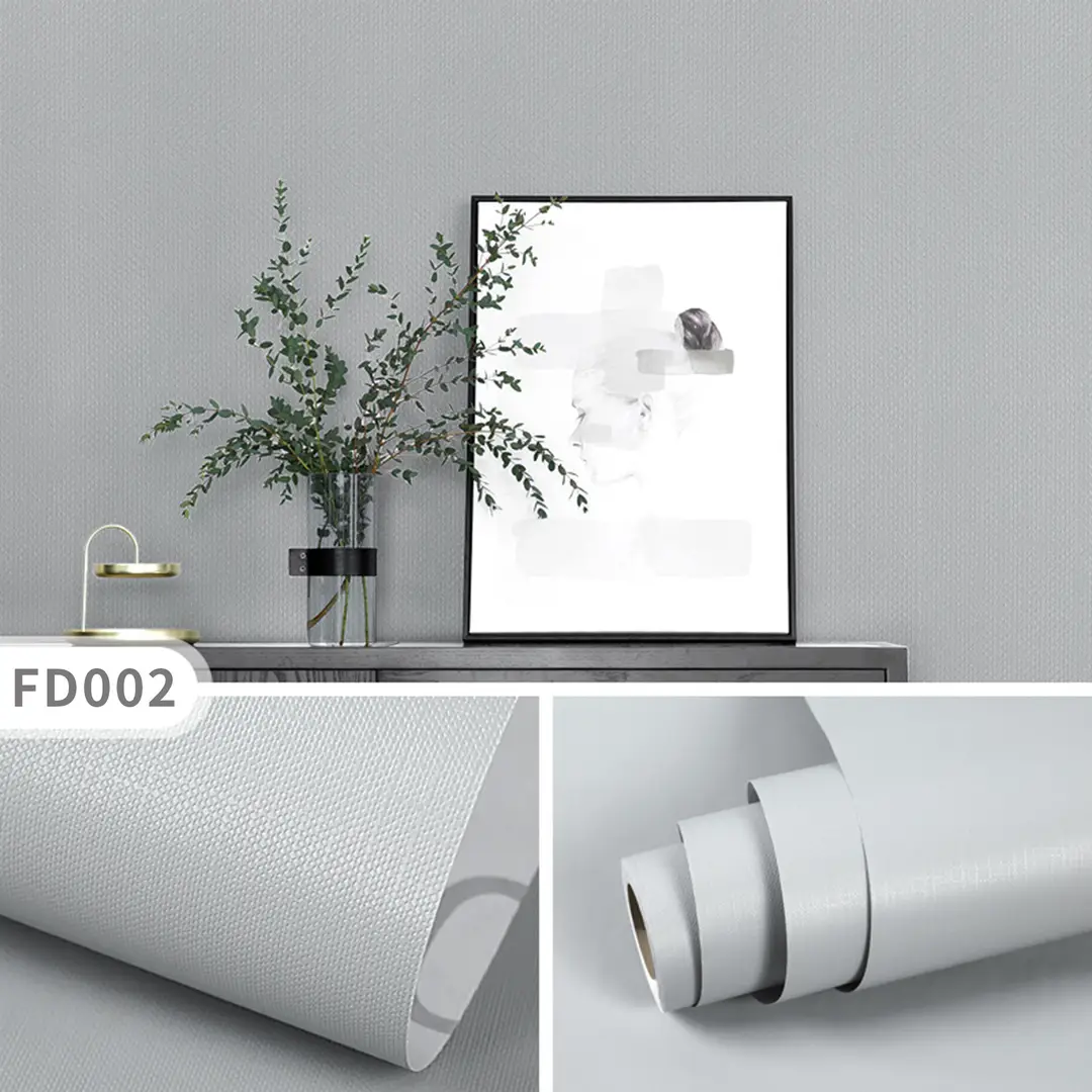 Aluminum Foil Base Solid Color Wallpaper Self-Adhesive Rental House Macaron Off-White Wallpaper Tv Background Wall Cloth Cabinet Sticker
