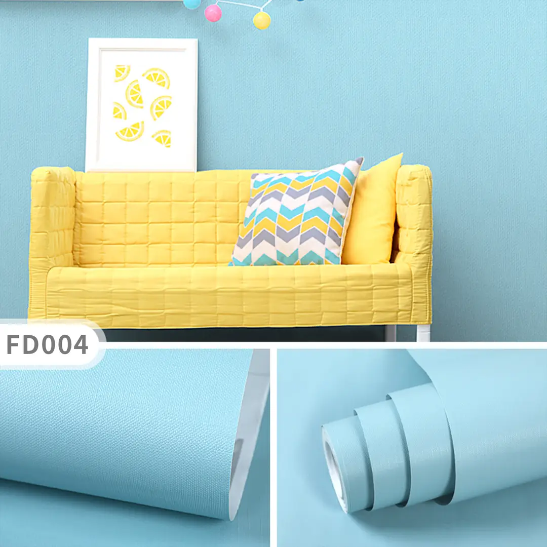 Aluminum Foil Base Solid Color Wallpaper Self-Adhesive Rental House Macaron Off-White Wallpaper Tv Background Wall Cloth Cabinet Sticker