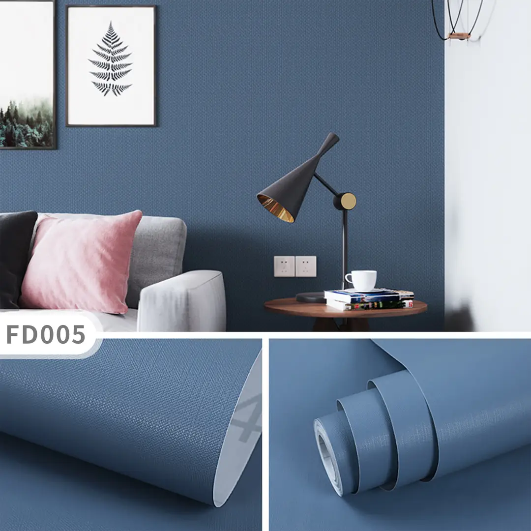 Aluminum Foil Base Solid Color Wallpaper Self-Adhesive Rental House Macaron Off-White Wallpaper Tv Background Wall Cloth Cabinet Sticker