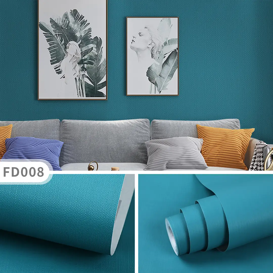 Aluminum Foil Base Solid Color Wallpaper Self-Adhesive Rental House Macaron Off-White Wallpaper Tv Background Wall Cloth Cabinet Sticker