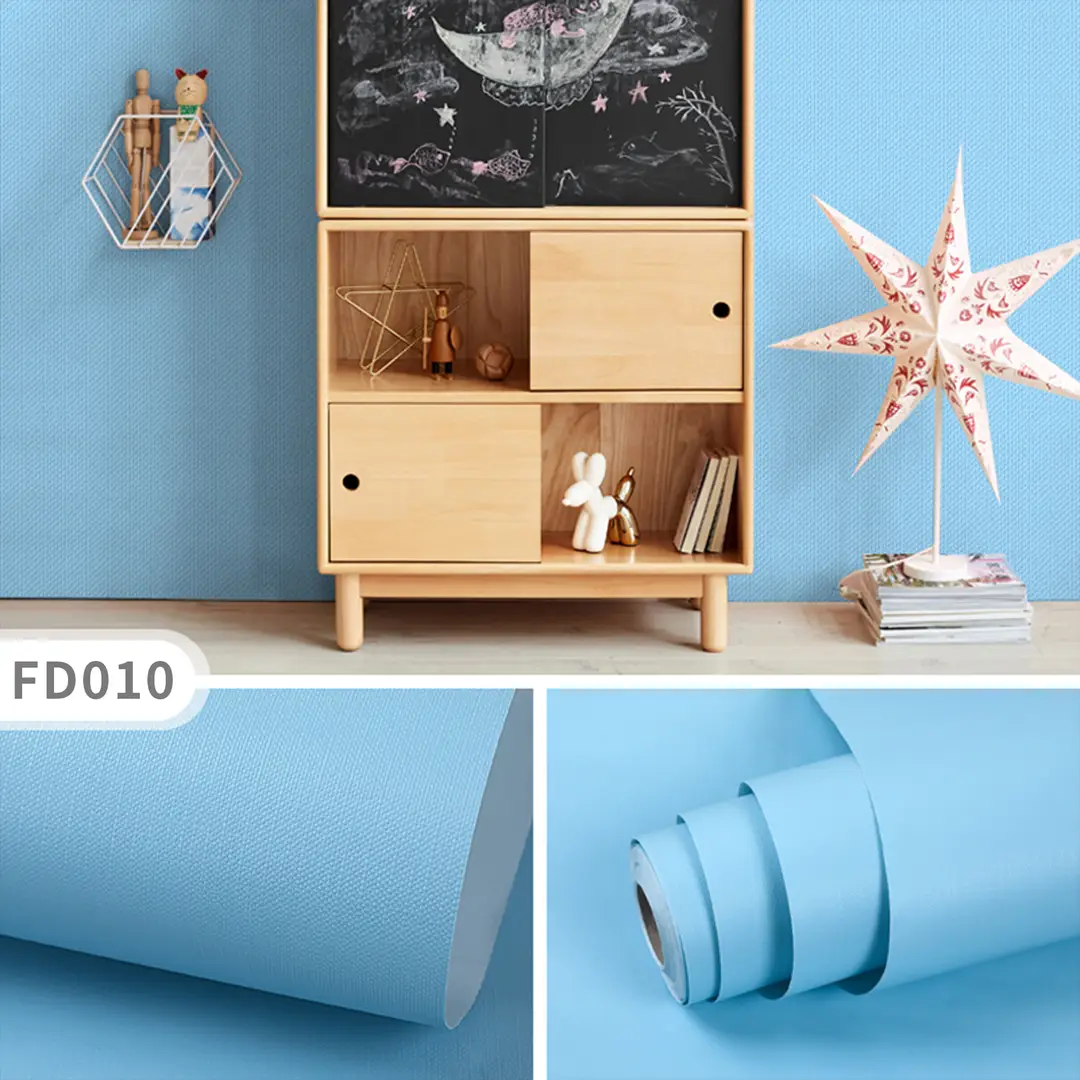 Aluminum Foil Base Solid Color Wallpaper Self-Adhesive Rental House Macaron Off-White Wallpaper Tv Background Wall Cloth Cabinet Sticker