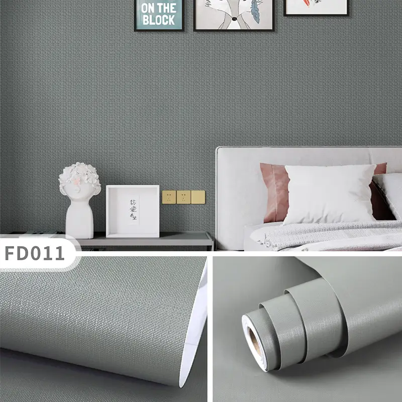 Aluminum Foil Base Solid Color Wallpaper Self-Adhesive Rental House Macaron Off-White Wallpaper Tv Background Wall Cloth Cabinet Sticker