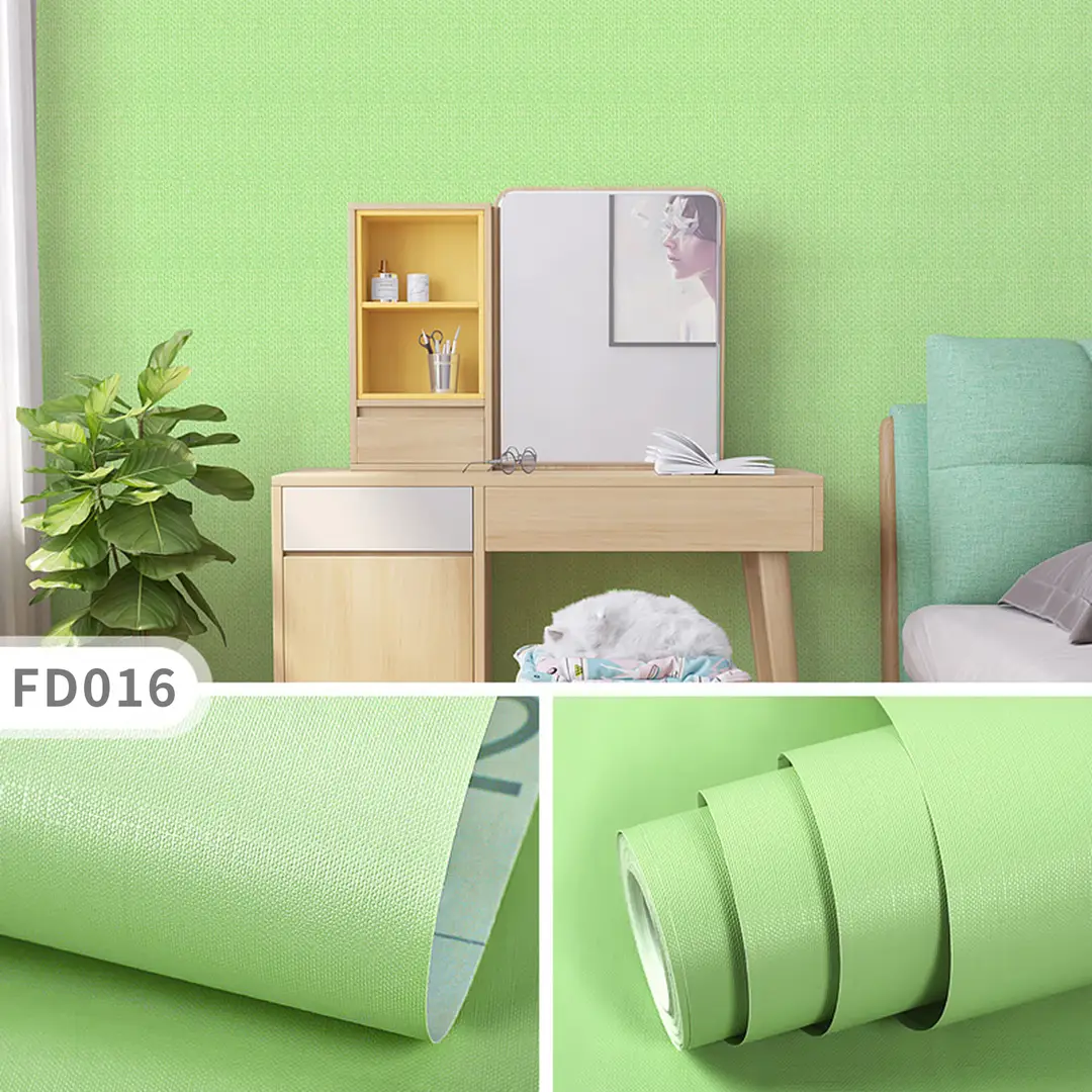 Aluminum Foil Base Solid Color Wallpaper Self-Adhesive Rental House Macaron Off-White Wallpaper Tv Background Wall Cloth Cabinet Sticker
