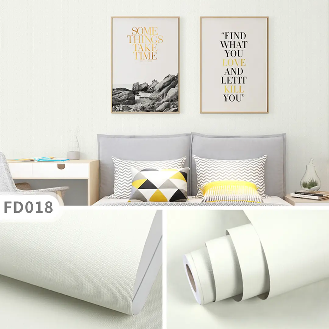 Aluminum Foil Base Solid Color Wallpaper Self-Adhesive Rental House Macaron Off-White Wallpaper Tv Background Wall Cloth Cabinet Sticker