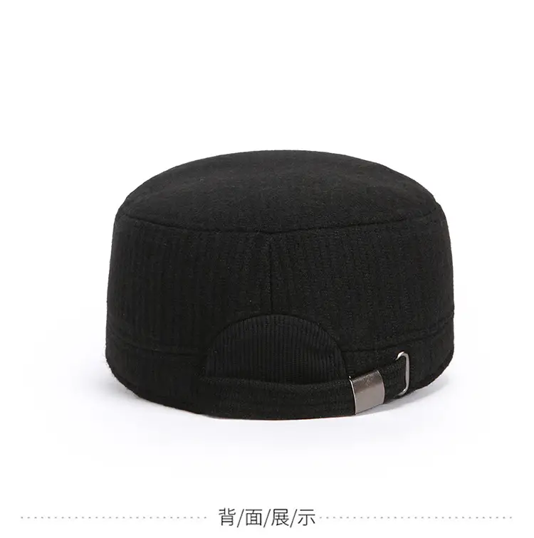 Men's Black Knitted Baseball Cap Peaked Winter — feature 8