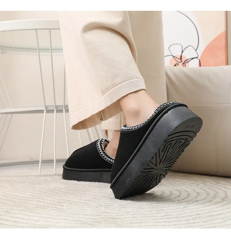2025 New Suede Cotton Slippers for Women, Autumn and Winter Indoor Home Use, Thick-Soled, Comfortable, Trendy, Mori Girl Style, Furry — feature 15