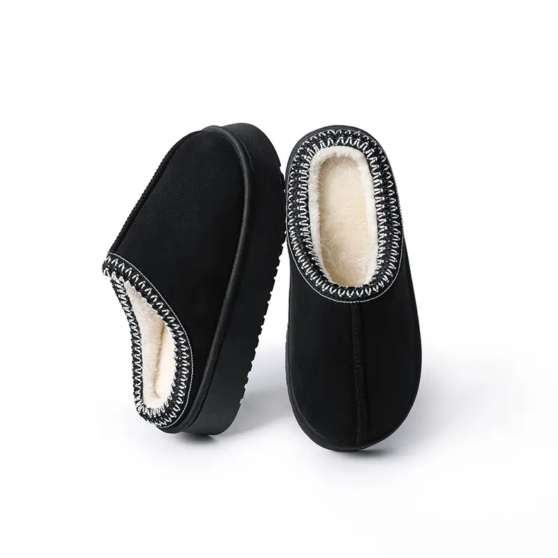 2025 New Suede Cotton Slippers for Women, Autumn and Winter Indoor Home Use, Thick-Soled, Comfortable, Trendy, Mori Girl Style, Furry - Image 3