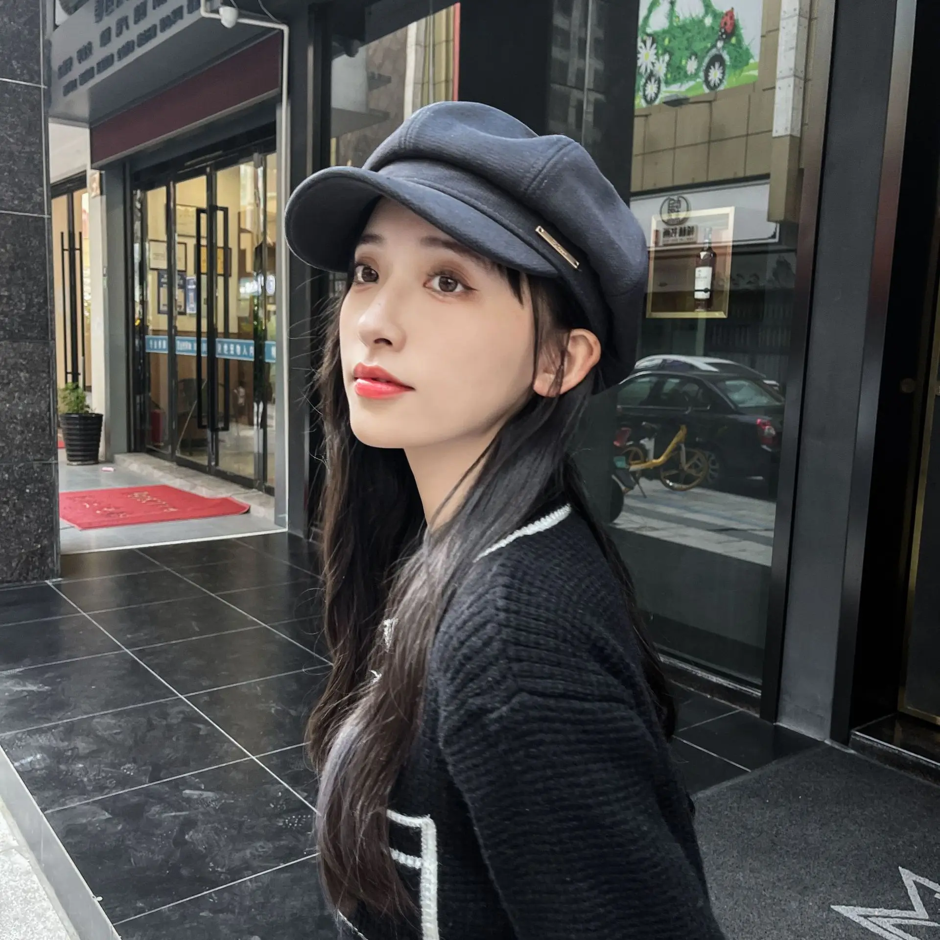 Women Duck Tongue Beret Hat Autumn Winter Korean Style - Image 8