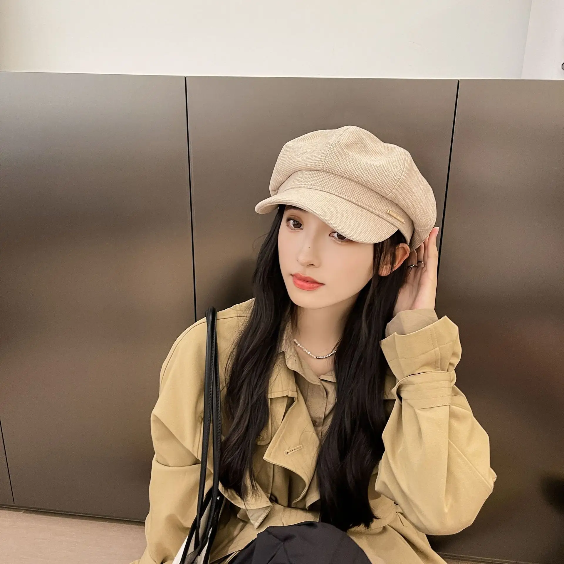 Women Duck Tongue Beret Hat Autumn Winter Korean Style — feature 12