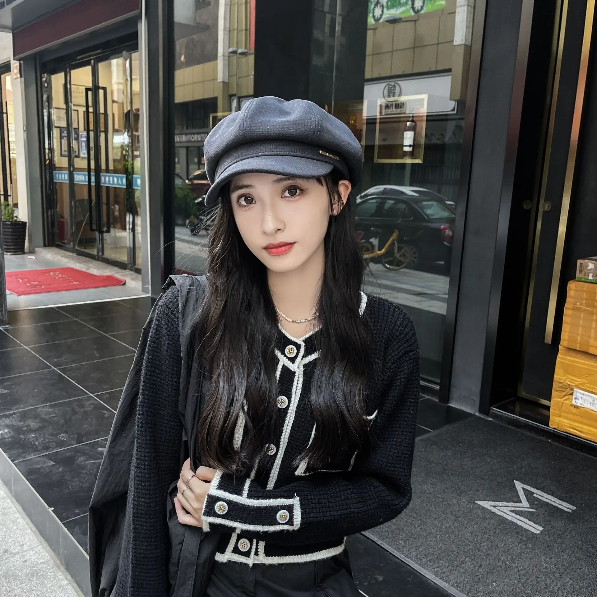 Women Duck Tongue Beret Hat Autumn Winter Korean Style — feature 14