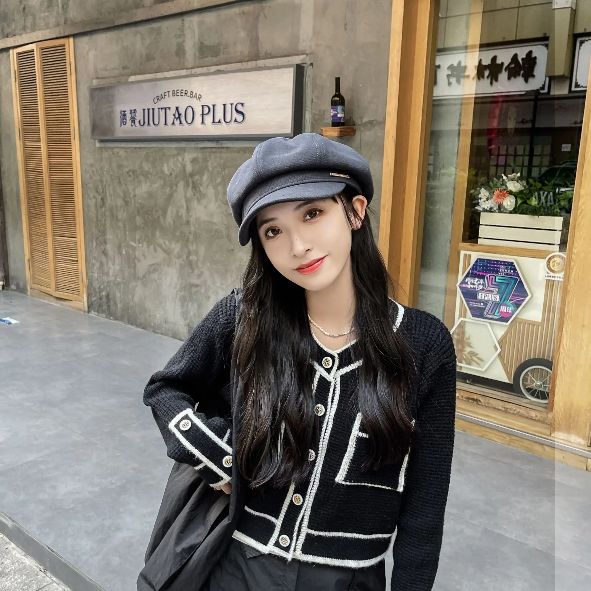 Women Duck Tongue Beret Hat Autumn Winter Korean Style — feature 16