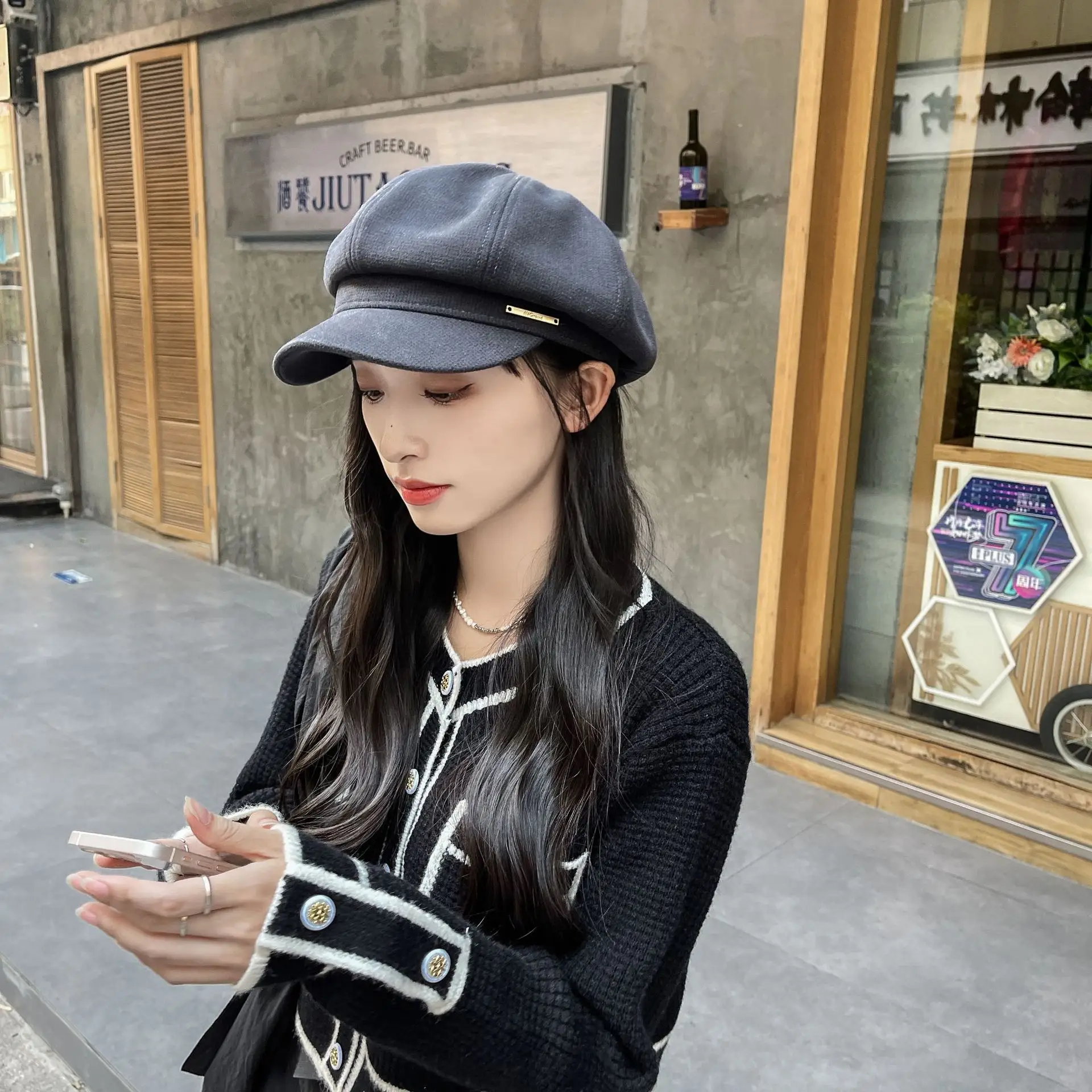 Women Duck Tongue Beret Hat Autumn Winter Korean Style — feature 18