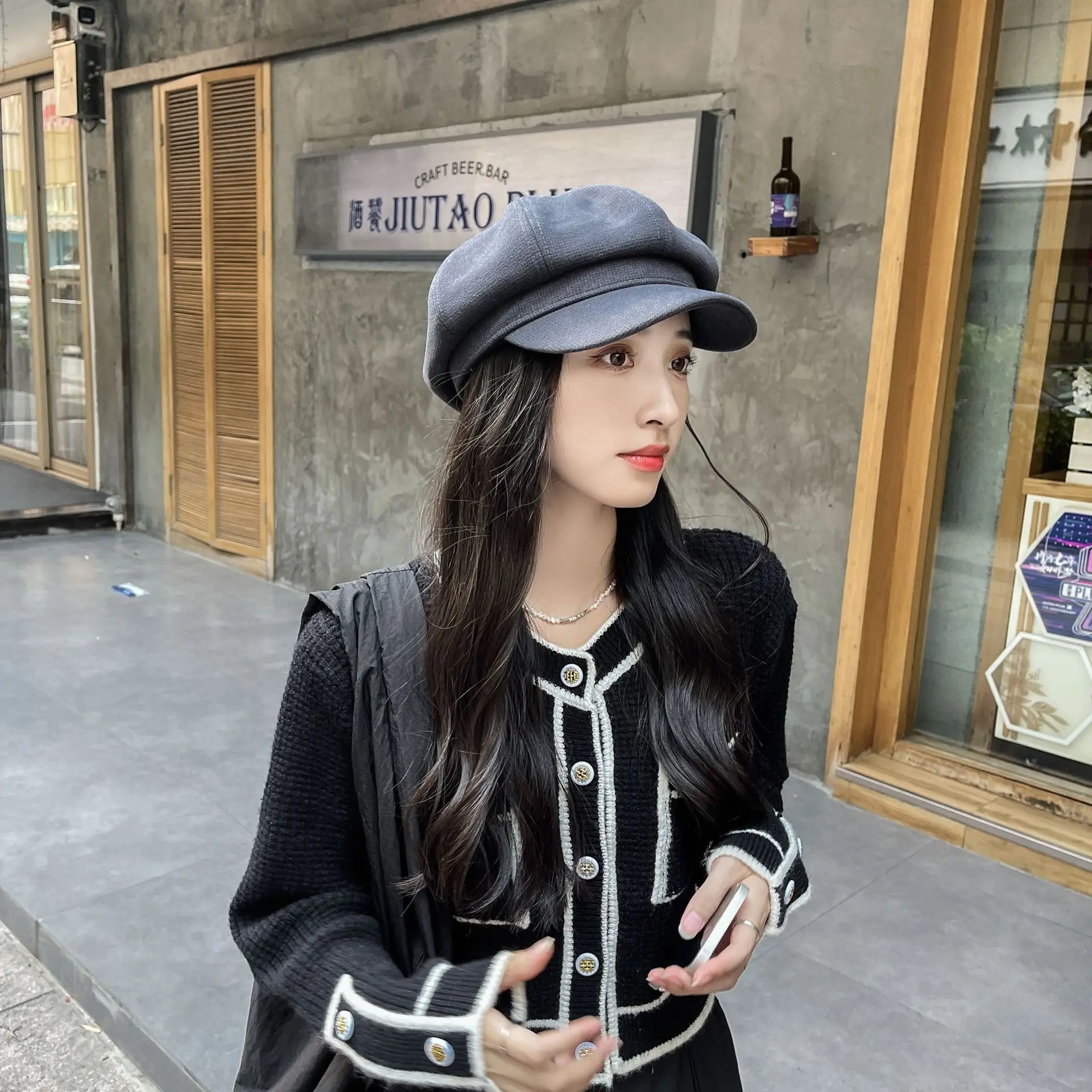 Women Duck Tongue Beret Hat Autumn Winter Korean Style — feature 20