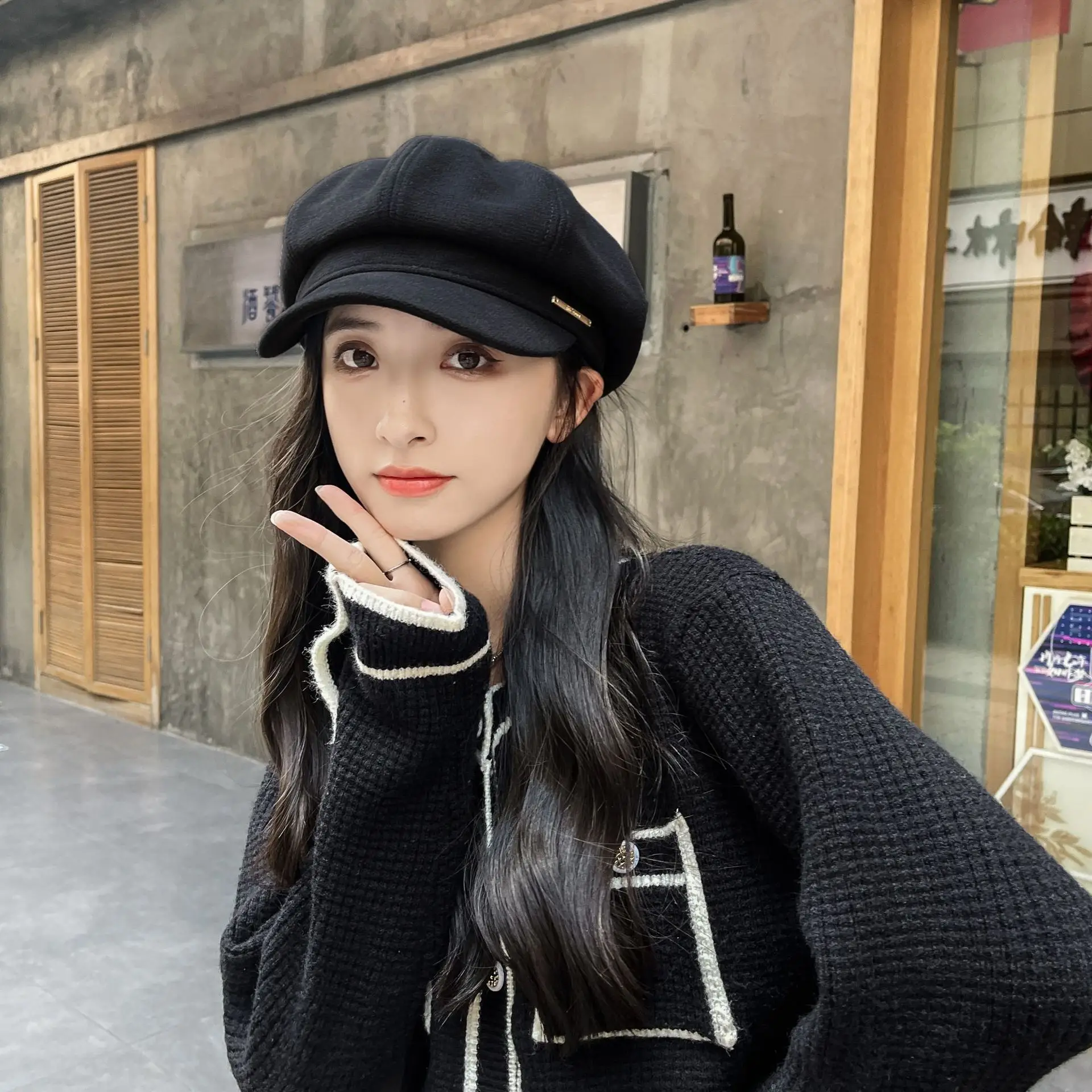 Women Duck Tongue Beret Hat Autumn Winter Korean Style — feature 21