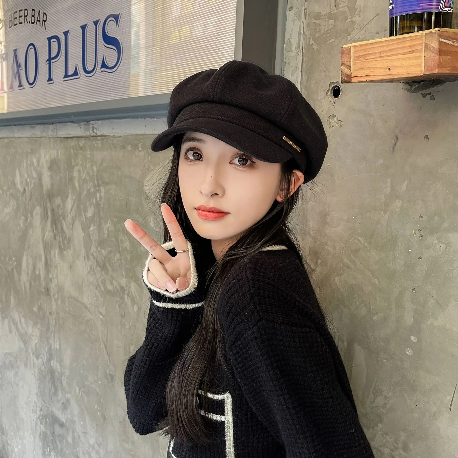 Women Duck Tongue Beret Hat Autumn Winter Korean Style — feature 22