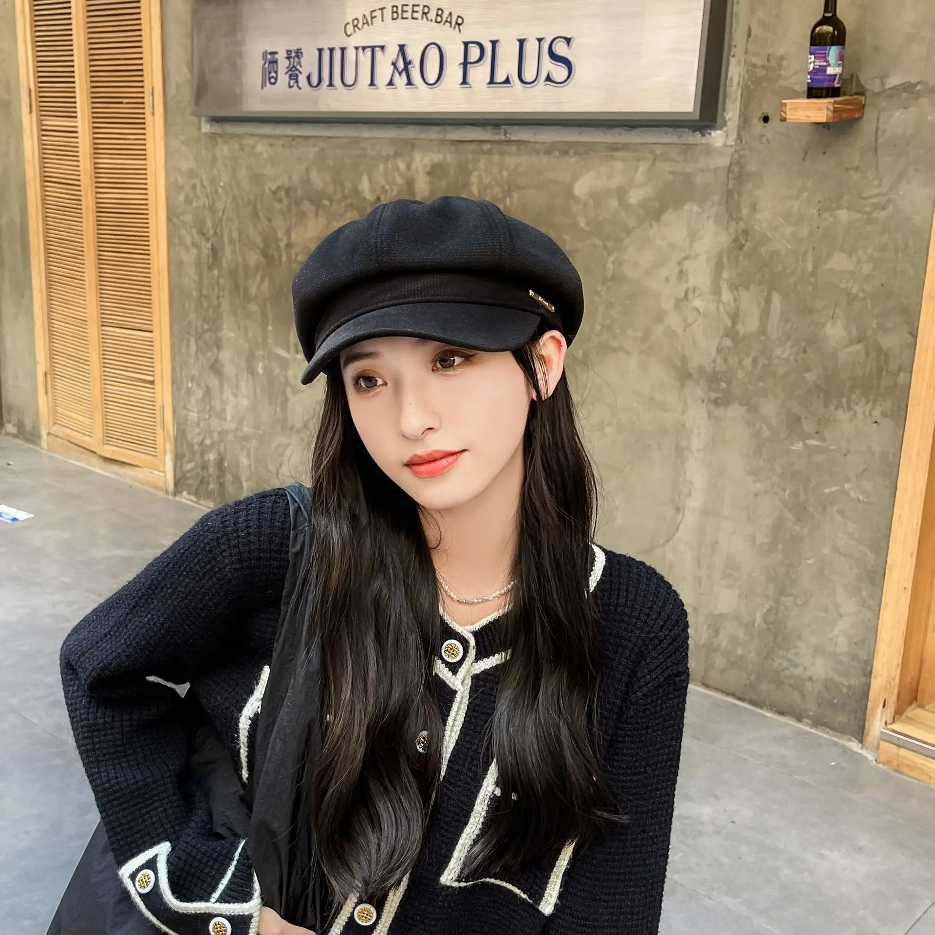 Women Duck Tongue Beret Hat Autumn Winter Korean Style — feature 24