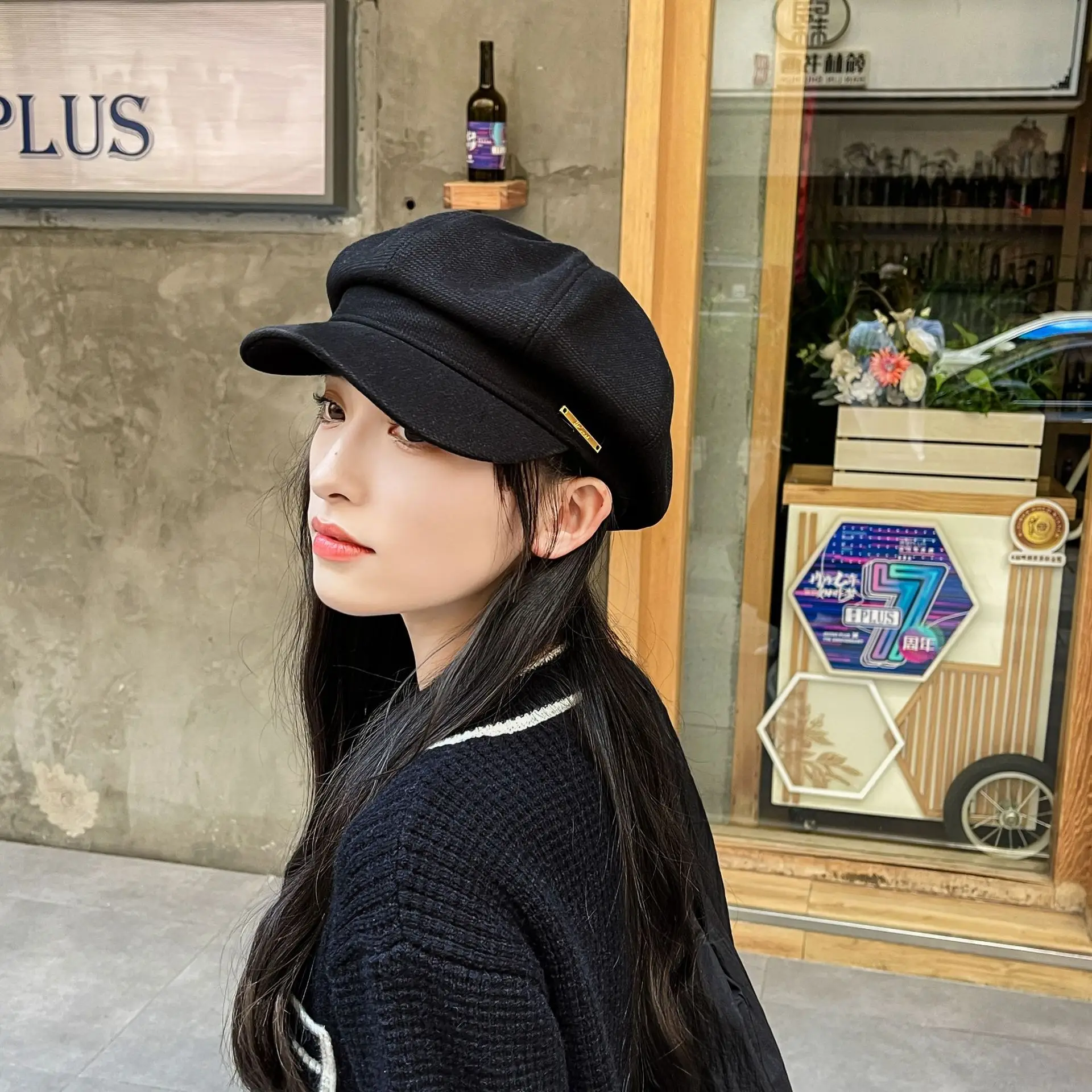 Women Duck Tongue Beret Hat Autumn Winter Korean Style — feature 26