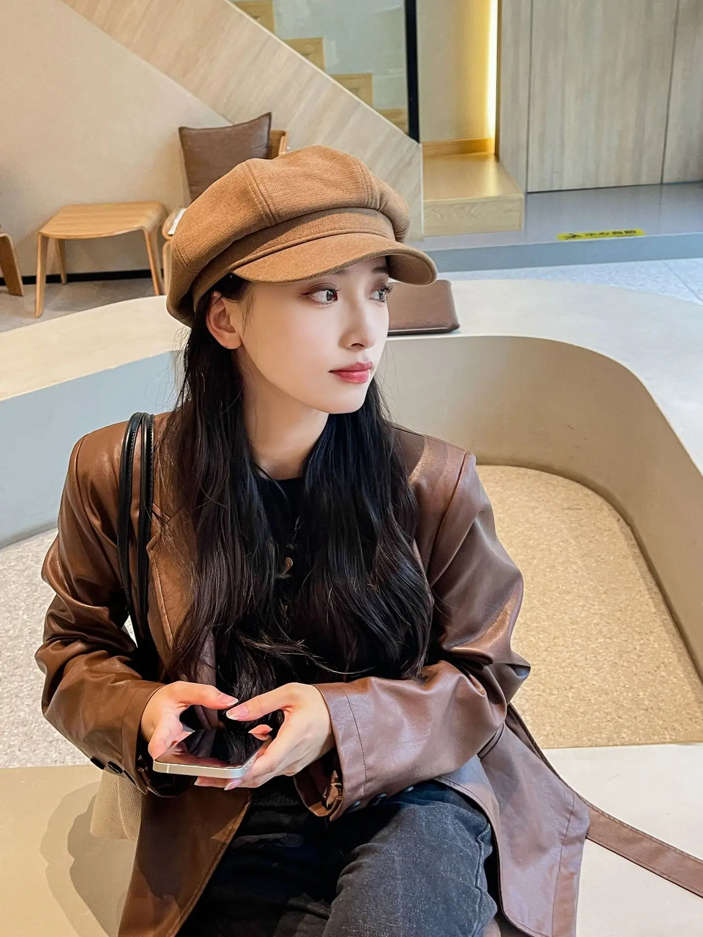 Women Duck Tongue Beret Hat Autumn Winter Korean Style — feature 3