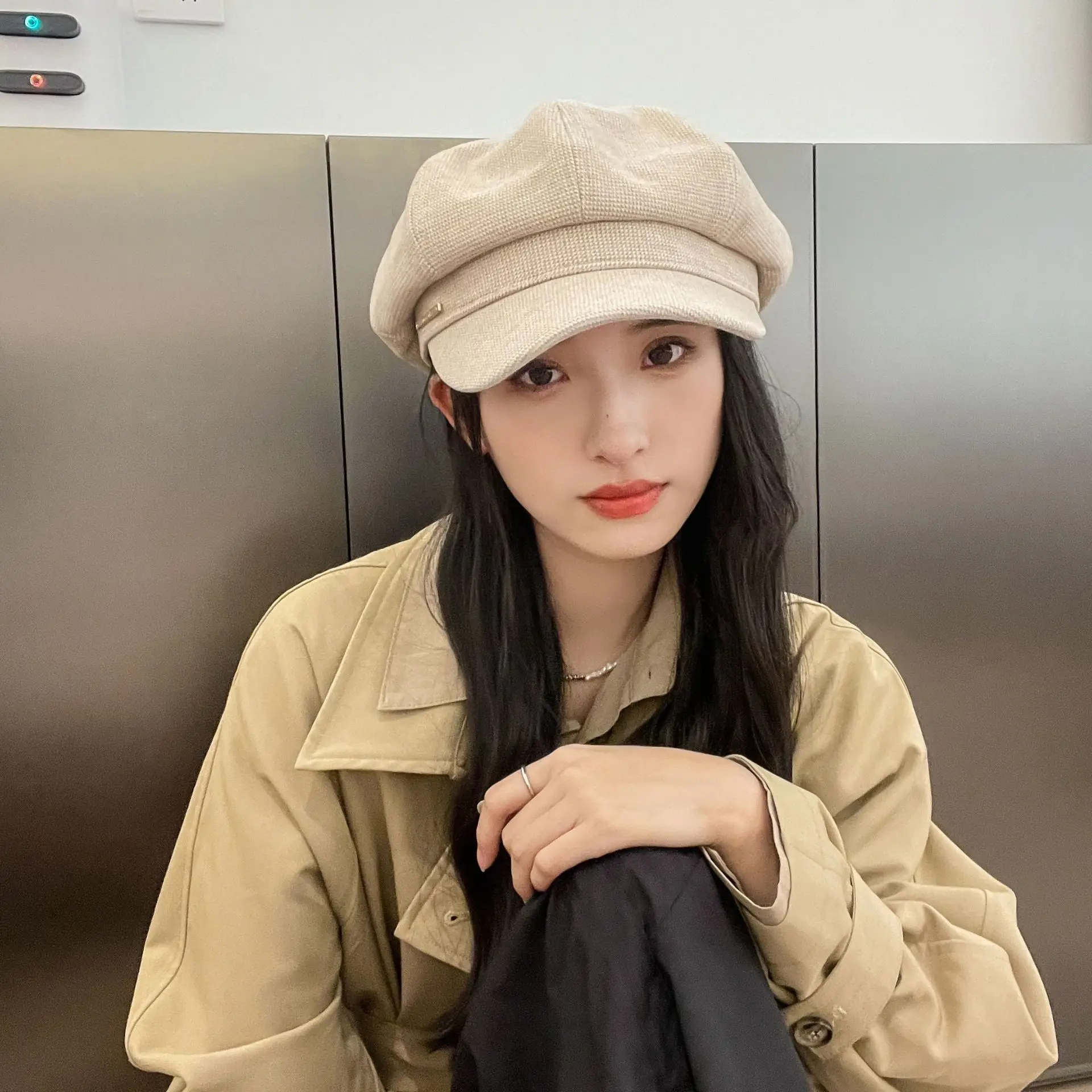 Women Duck Tongue Beret Hat Autumn Winter Korean Style — feature 6