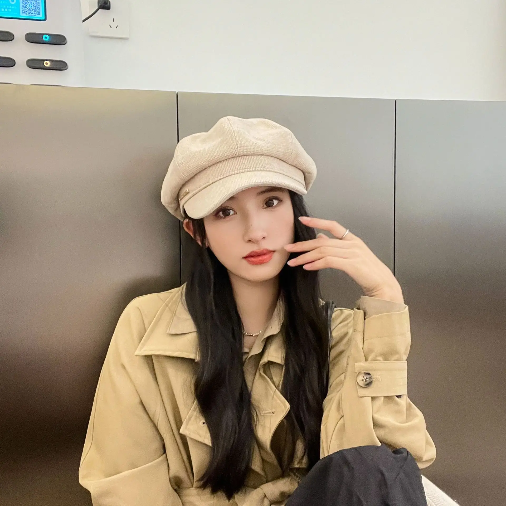 Women Duck Tongue Beret Hat Autumn Winter Korean Style — feature 7