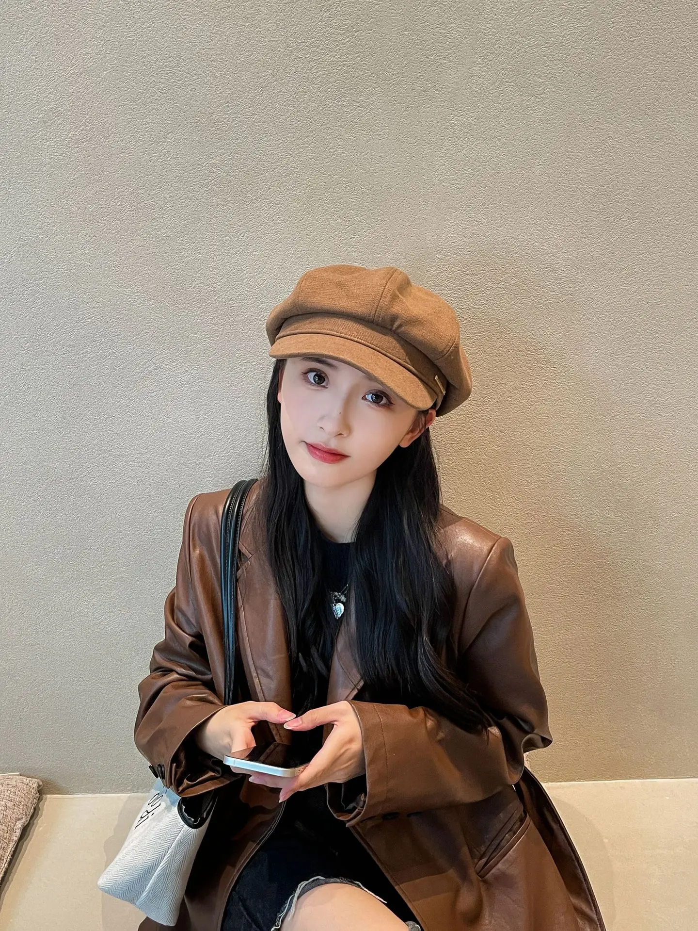 Women Duck Tongue Beret Hat Autumn Winter Korean Style - Image 4