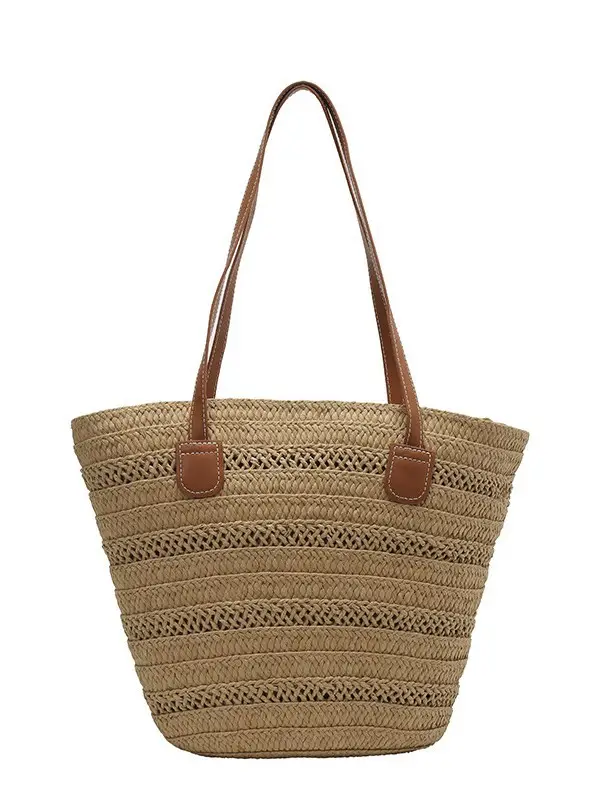 Women's Straw Crossbody Bag Large Capacity Beach Travel