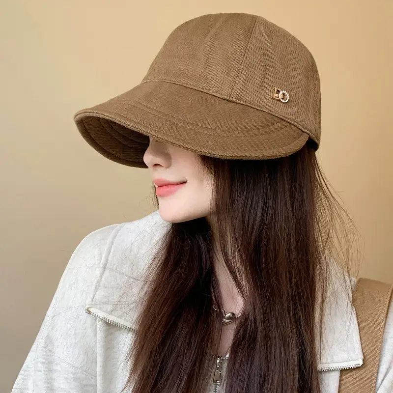 Women Wide-Brimmed Duckbill Cap Autumn Winter Sunshade Black - Image 2