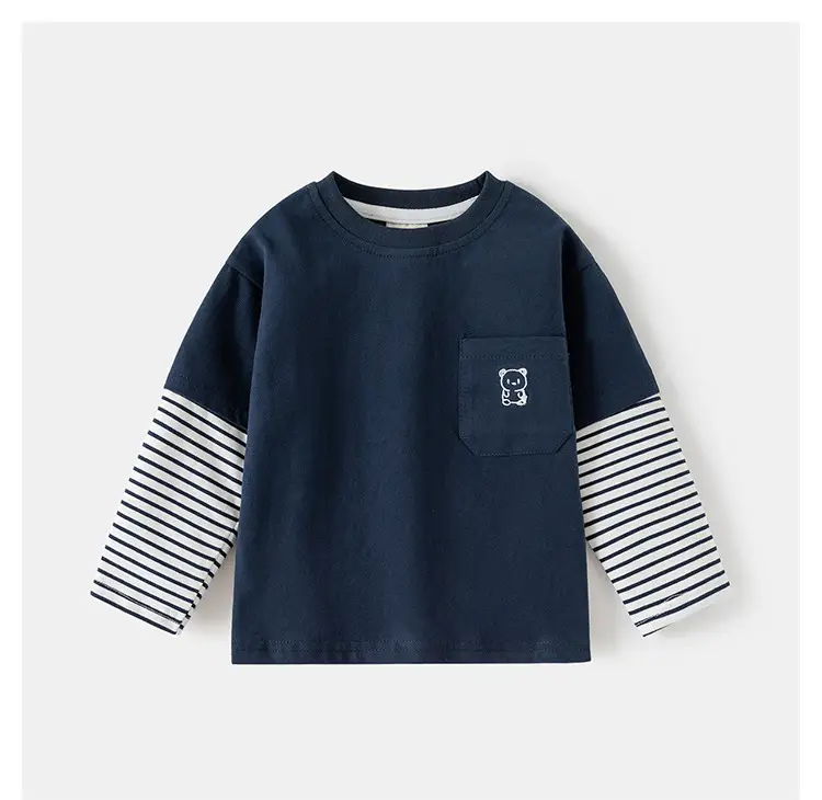 White Korean Cartoon Patchwork T-Shirt for Boys — feature 10