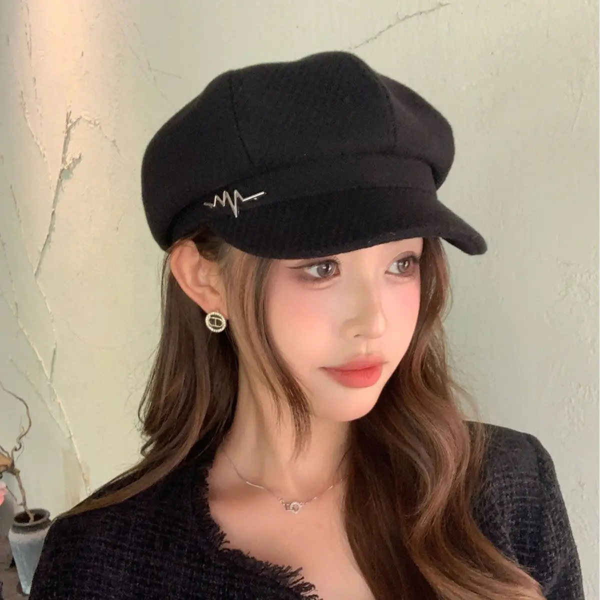 Women Beret Large Head Circumference Face-Slimming Hat - Image 6
