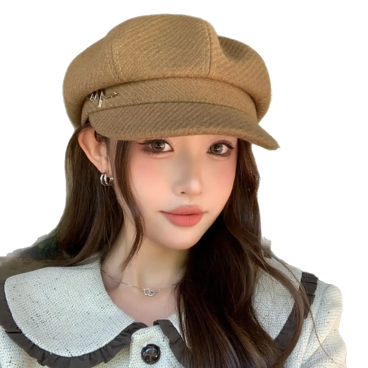 Women Beret Large Head Circumference Face-Slimming Hat - Image 9