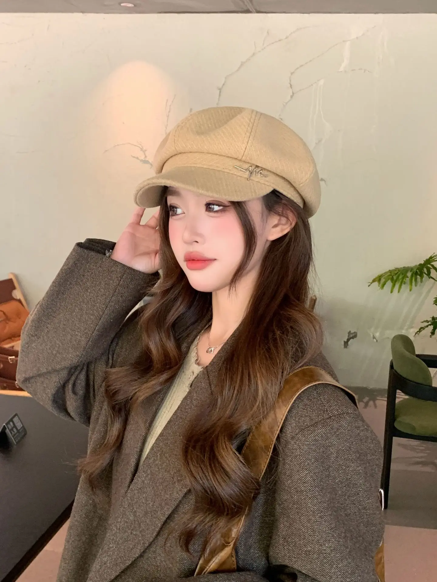 Women Beret Large Head Circumference Face-Slimming Hat — feature 11